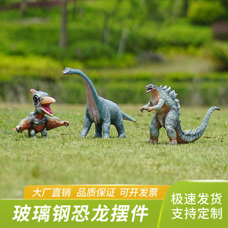Large Resin Realistic Dinosaur Figurines, Desktop Animal Model Ornaments, Home Decor for TV Cabinet & Kids Room