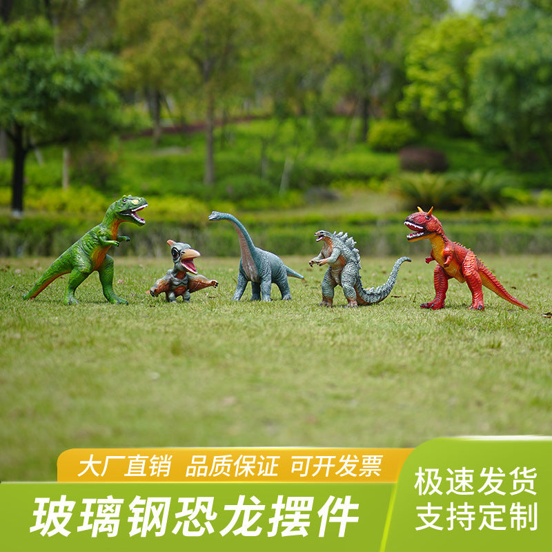 Large Resin Realistic Dinosaur Figurines, Desktop Animal Model Ornaments, Home Decor for TV Cabinet & Kids Room
