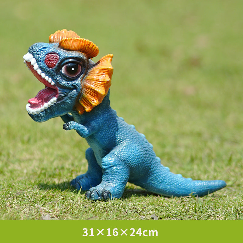 Large Resin Realistic Dinosaur Figurines, Desktop Animal Model Ornaments, Home Decor for TV Cabinet & Kids Room