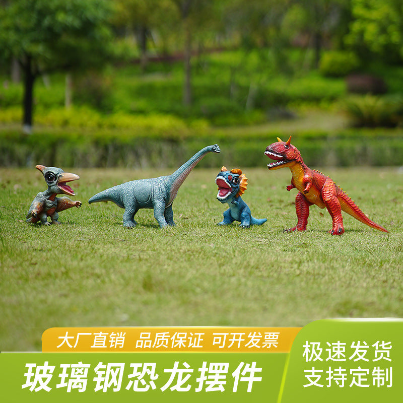 Large Resin Realistic Dinosaur Figurines, Desktop Animal Model Ornaments, Home Decor for TV Cabinet & Kids Room