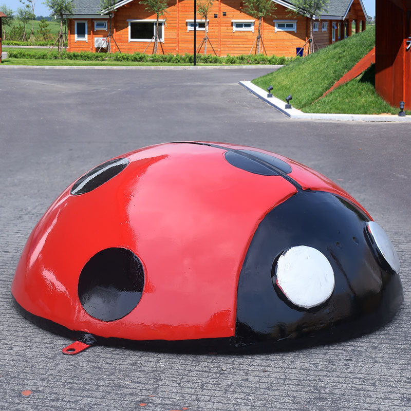 Large Outdoor Fiberglass Sculpture, Cartoon Ladybug Beetle Ornament for Park, Square, Manhole Cover & Lawn Decoration