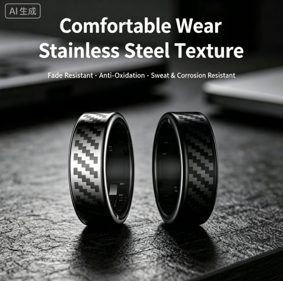 Smart Ring with Incoming Call Alerts & Heart Rate Monitoring