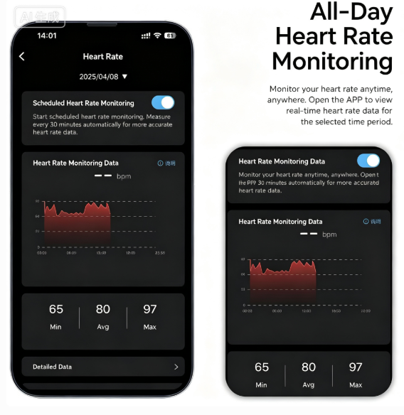 Smart Ring with Incoming Call Alerts & Heart Rate Monitoring
